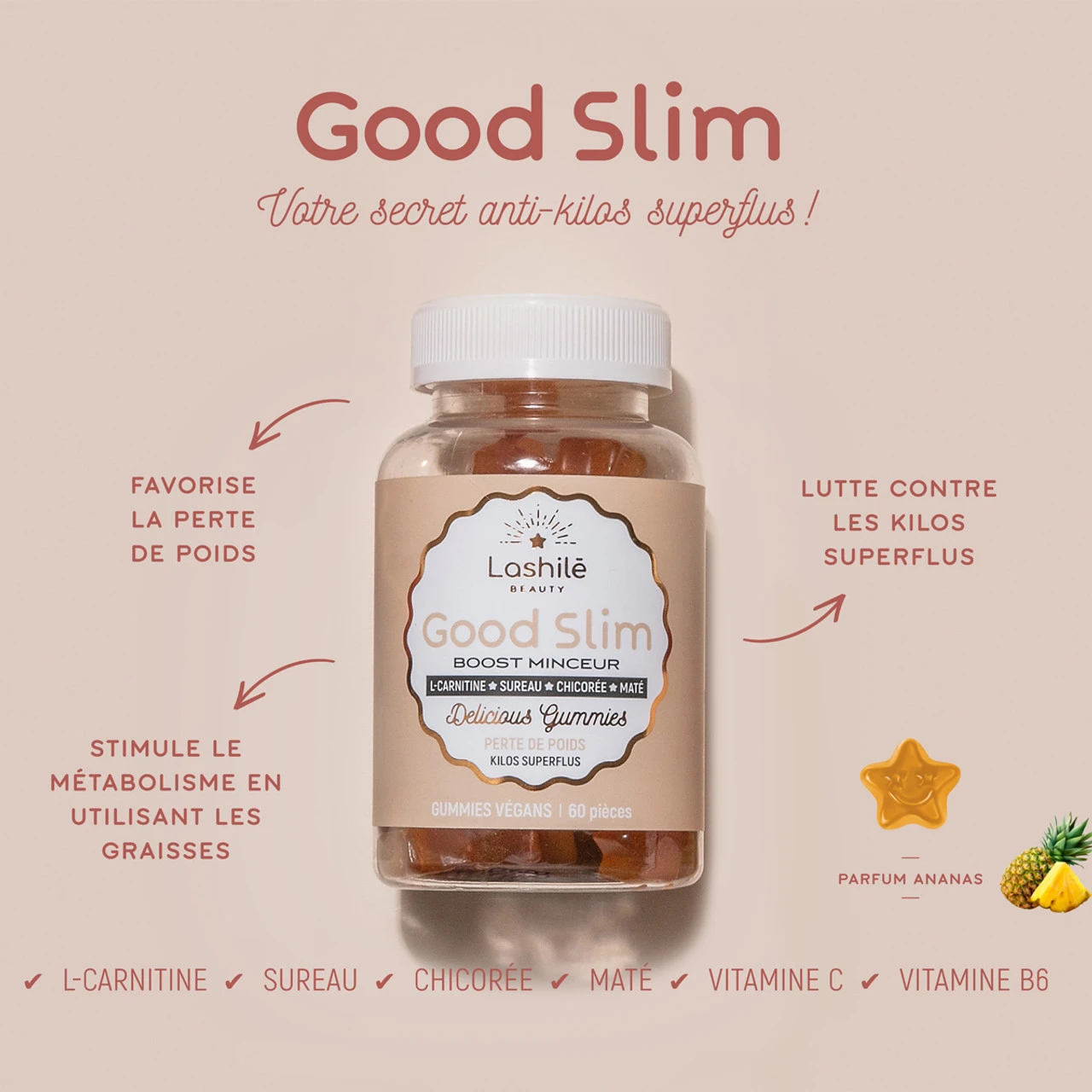 Gummies Vegan Good Slim Boost Minceur Lashilé X60 – Image 4