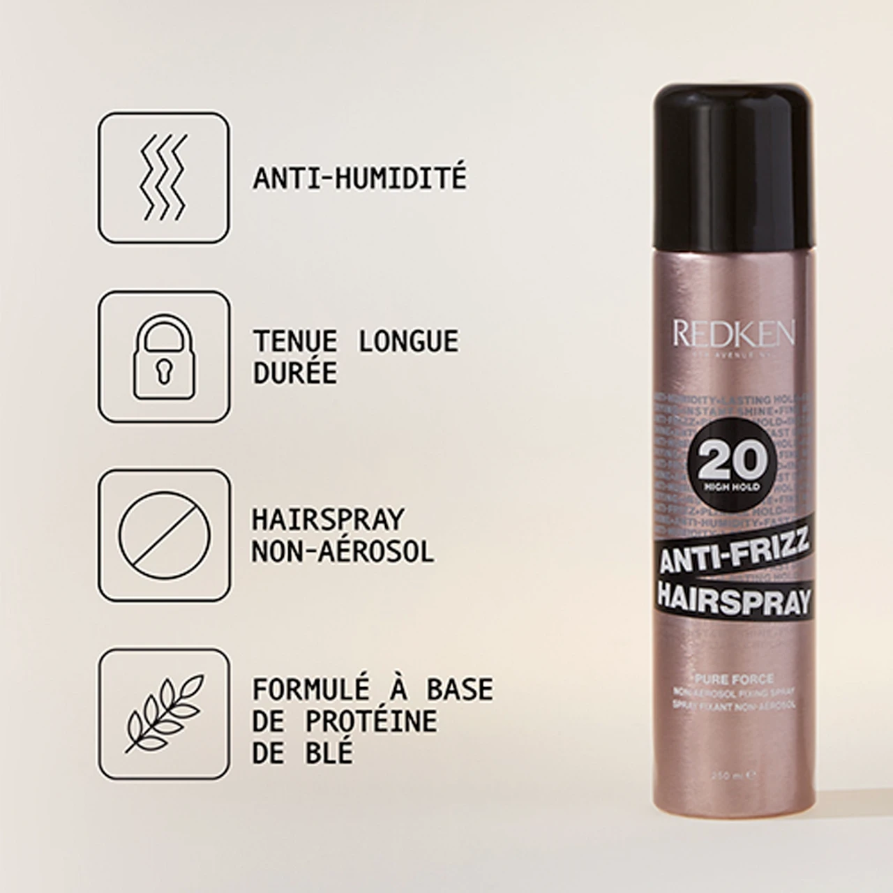 Anti Frizz Hairspray 20 Redken 250ml – Image 2