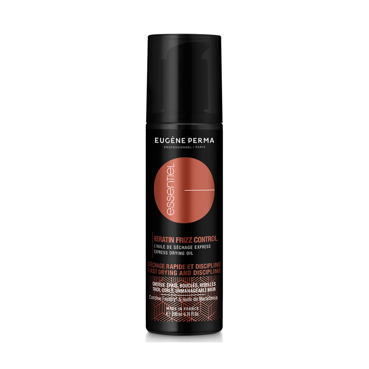 Huile De Séchage Keratin Frizz Control Essentiel Eugène Perma 200ml